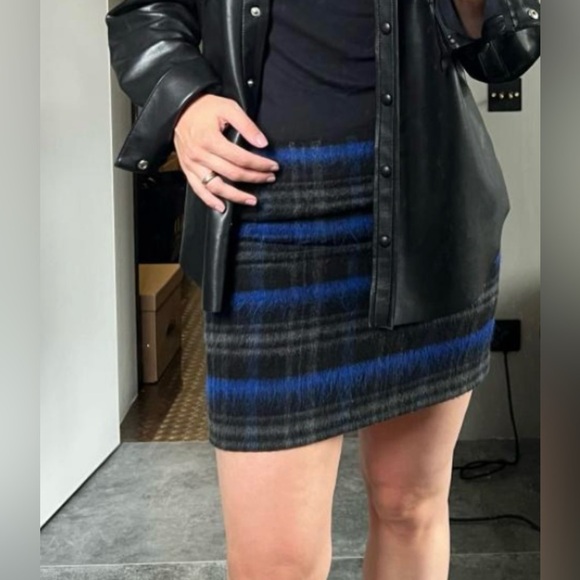 The Kooples Wool Mohair Plaid Mini Skirt - Picture 3 of 6